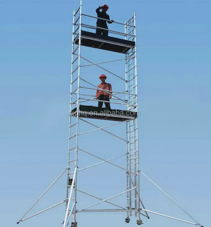 CE 인증서 비계 타워 건설 용 이동식 알루미늄 타워 비계
