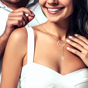 Collier ras du cou en forme <span class=keywords><strong>de</strong></span> lune, étoile <span class=keywords><strong>de</strong></span> <span class=keywords><strong>fleur</strong></span>, doré, strass, bijou d'<span class=keywords><strong>amitié</strong></span> pour femmes, offre spéciale, collection - Product Image 3
