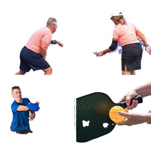 Juego de palas de pickleball, 4 raquetas, 4 pelotas, 4 toallas, 1 bolsa, equipo deportivo ligero para exteriores, para entretenimiento, juegos de playa - Product Image 5