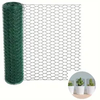 Grillage hexagonal en fer recouvert de PVC, résistant à l'eau, pour clôtures d'animaux, cages, volières, bricolage, fournitures pour la maison et le jardin