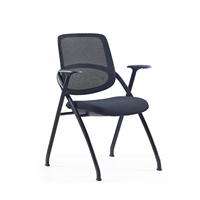 Chaise empilable commerciale en gros, chaise de bureau à dossier en maille respirante pour événements, salles de formation et grandes salles
