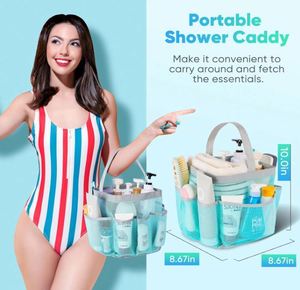 Échantillon Gratuit : Sac de Douche Portable Grande Capacité pour Dortoir Universitaire et Voyage, avec Base en Maille à Séchage Rapide, Sac de Toilette Suspendu - Product Image 4