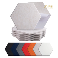 Carreaux muraux en feutre insonorisants décoratifs à haute densité à réduction du bruit Panneaux acoustiques hexagonaux pour salle de jeux de bureau à domicile