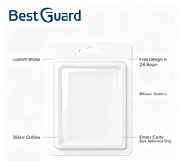 Emballage de vente au détail personnalisé en blister pour adaptateur chargeur, blister transparent en PET pour accessoires d'alimentation des appareils mobiles