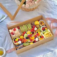 2023 Boîtes à bento à sushi imprimées avec logo personnalisé Boîtes en papier à dessert japonais de qualité alimentaire avec séparateurs Nouveau design