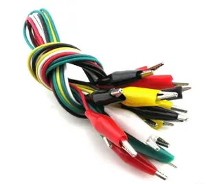 Color crocodile clip test line 50CM long. Electronic Component one-stop Double-ended conductor 10 in a bundle.