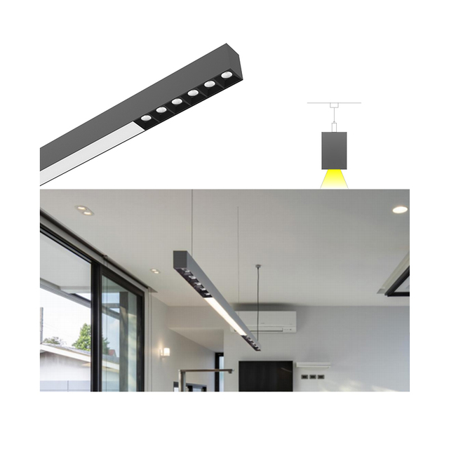 53.8*80 mm Aluminum LED Profile  Pendant Aluminum LED Channel Linkable Linear LED Light