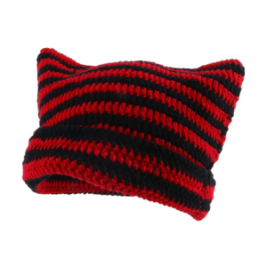 Cappello di volpe da donna Grunge berretti Slouchy cappelli all'uncinetto berretti Vintage cappello di volpe da donna accessori Grunge berretti Slouchy