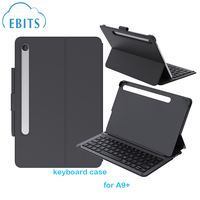 Casing Tablet kulit PU A9 + Plus, casing Keyboard nirkabel 11 inci desain Ultra tipis, pemegang pena cepat, pengisian daya Tipe C