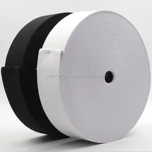 Оптовая продажа черный/белый тканые Стандартный прочная резинка-лента полоса нейлоновая лента для одежды