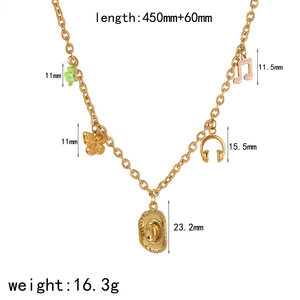 ชุดสร้อยคอรูปปลาดาวและเปลือกหอย ทำจากสแตนเลส ชุบทอง 18K สำหรับผู้หญิง เหมาะสำหรับงานปาร์ตี้ เครื่องประดับแฟชั่น - Product Image 5