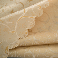 Nappe de mariage Beige sans plis, nappe ronde en Satin de Polyester à Double couche pour événements, décor de Table Jacquard de haute qualité
