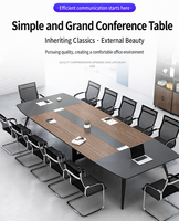 Table de conférence longue en bois minimaliste moderne, table de formation, table de réception, table de réunion pour bureau, salle de réunion