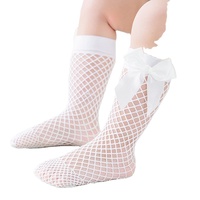 Chaussettes pour bébé en coton ultra-fines respirantes chaussettes tubulaires mi-hautes mignonnes avec un nœud design décontracté été nouveau-nés tout-petits