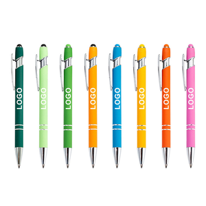 Bolígrafo de tinta negra en stock, bolígrafo de gel, bolígrafo de punta metálica, bolígrafo para escritura a mano y pantalla táctil, bolígrafo de punta redonda mate. - Product Image 1