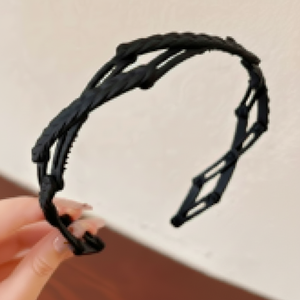 Trending Fashion fatto a mano con perle intrecciate eleganti fasce per capelli in cotone di plastica con vendita calda decorazione di capelli in metallo-commercio all'ingrosso - Product Image 2