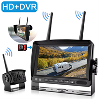 IPoster nouveau camion populaire sans fil 7 pouces DVR AI BSD 2 antenne moniteur 50m plage de travail avec kit de caméra de recul 1080P