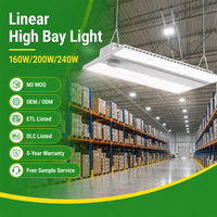 Stock local – Projecteur linéaire LED ETL DLC homologué, puissance réglable 160W 200W 240W, pour ateliers