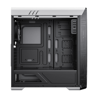 Boîtier d'ordinateur de jeu en acier GameMax White MoonLight FRGB Mid Tower avec panneau latéral entièrement transparent pour carte mère Micro ATX