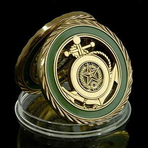 Fabricant de pièces commémoratives en métal sur mesure |   Pièce de monnaie antique de collection plaquée or, moulée en 3D - Product Image 1