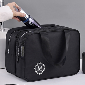 Bolsa de Aseo para Hombre de Doble Capa con Separación para Artículos Secos y Húmedos, Bolsa de Viaje Impermeable de Gran Capacidad, Portátil y Premium - Product Image 4