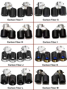 SYPES Auto-Auspuffs pitzen für BMW G20 G21 G23 G26 G42 M240i M340i M440i Edelstahl-Kohle faser <span class=keywords><strong>M</strong></span> Performance Schall dämpfer spitzen - Product Image 2