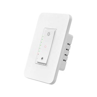 Interrupteur de variateur intelligent Tuya 3 voies 2.4GHz Wi-Fi, commutateur de lumière TRIAC 15a, fonctionne avec Alexa et Google Home