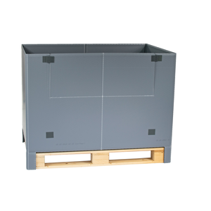 Boîte supérieure de palette de conteneur fabriquée en Allemagne Boîte de palette en bois Conteneur logistique PP réutilisable Base pliante Accès de chariot élévateur à 4 voies - Product Image 2