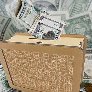 Hucha rectangular de madera de boj, superventas, para el desafío de ahorro de niños, hucha de euro, adornos para el hogar - Product Image 2