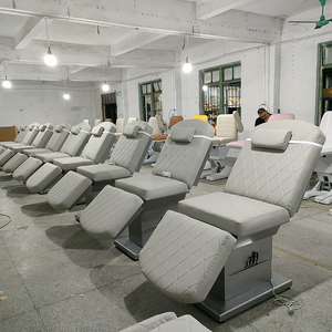 Cama de Spa Facial Eléctrica de Lujo con Base de Metal Plateado y 3 Motores, Muebles Modernos para Salón de Belleza, Cama de Spa Cosmética para Tratamientos de Esteticista - Product Image 3