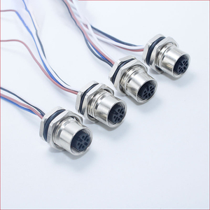 Connecteurs de câble électrique étanches filetés, <span class=keywords><strong>prise</strong></span> femelle argentée, connecteur Rj45 Cat6 8 broches - Product Image 1