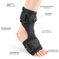 Attelle de cheville fixe respirante en TPE pour le soutien du pied tombant, attelle de nuit pour fasciite plantaire, unisexe adulte