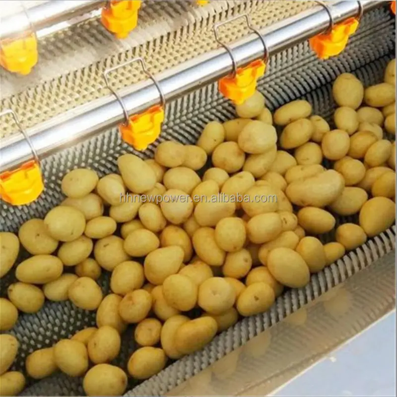 Automatische Kartoffelwaschmaschine Polier- und Reinigungsmaschine Kartoffelöstern Großmäuse Wasch- und Schälmaschine Gemüsewaschmaschine