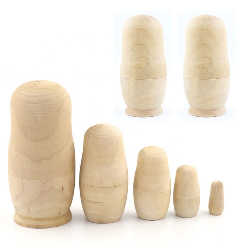 Мини-кукла-гнездо, деревянные игрушки для рисования для детей, неокрашенные, «сделай сам», пустые деревянные русские вложенные куклы для детей и взрослых