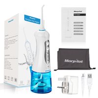 Kit Perawatan Mulut Elektrik IPX7 Tahan Air Portabel Nirkabel Water Jet Dental Flosser 300ml Tangki Dapat Dilepas Pengisian Daya Tipe-C Luar Ruangan
