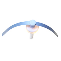 Ventilateur répulsif intelligent portable à LED avec lames holographiques souples, design animal, pièges à moustiques, utilisation agricole, idéal pour les pique-niques