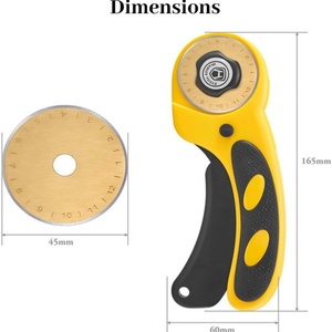Bearing Design Quilting Cutter <b>Tools</b> Sharp Blade 45mm 60mm Fabric Rotary Cutter - Product Image 2