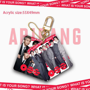 KPOP BT Idols V JK 5TH ARIRANG Llavero Colgante de Cadena de Cuentas Acrílicas Transpirable, Creativo y Moderno, Accesorio Cuadrado para Bolso Digital - Product Image 3