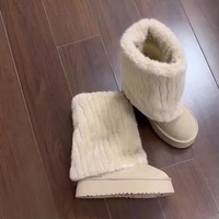 Bottes d'hiver tendance pour femme, imperméables et thermiques, avec fourrure, style classique, plateforme, décontractées, personnalisables avec logo, vente en gros