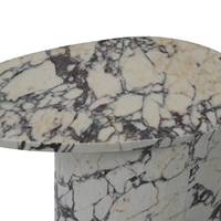Table basse moderne en marbre avec texture naturelle unique pour meubles de salon à la maison