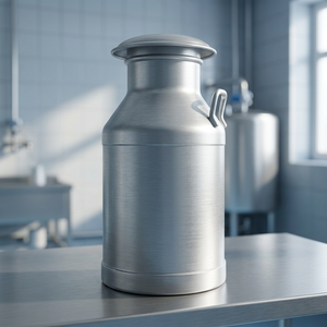 Cuve de transport de lait en aluminium haute capacité, résistante à la chaleur, pour la transformation alimentaire, seau de stockage robuste pour produits laitiers et liquides - Product Image 2