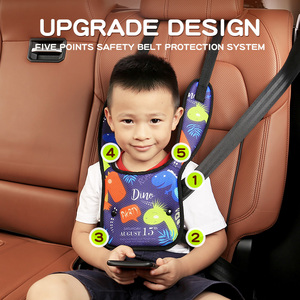 Baby-Sicherheitsgurt Kinder-Autositz-Gurtversteller Auto-Sicherheitsgurt-Abdeckung Kinderschutz für den Nacken Positionierer Atmungsaktiv - Product Image 4