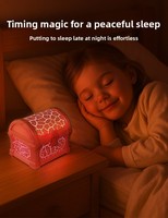 Projecteur Galaxie Coffre au Trésor Personnalisé, Veilleuse Nuit Étoilée avec Bruit Blanc et Aurores Boréales pour Chambre d'Enfant, Cadeau