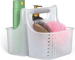 portable shower caddy bathroom organizer basket plastic bath tote with handle for dorm bathroom