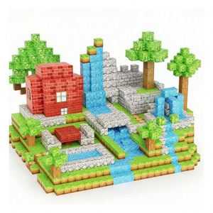 TOYSRUNNER OEM PVC <b>Magnetic</b> <b>Cube</b> Blocks Fantasy Sci-Fi STEM Educational Sensory Construction Learning Pieces Creative Unisex Set - Product Image 1