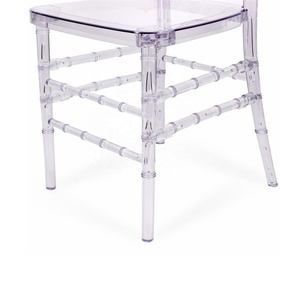 Chaises de mariage transparentes américaines Phoenix, chaise d'appoint empilable à dossier Queen Anne en transparent, chaises en polycarbonate pour événements - Product Image 4