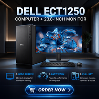 Ordinateur de bureau Dell ECT1250 Tower neuf, processeur I7-14700, 8 Go/16 Go de RAM DDR5, SSD NVMe + HDD avec moniteur 23,8 pouces, PC de bureau professionnel