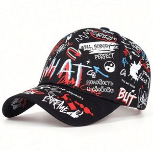 Gorras de Béisbol con Estampado Moderno al por Mayor, Gorra Estructurada de 6 Paneles con Diseño de Grafiti - Product Image 4