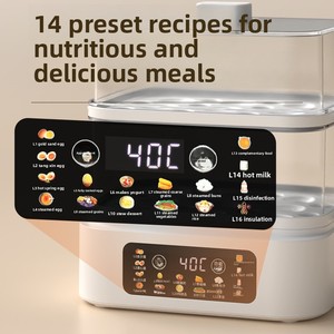 Cuiseur à œufs grande capacité pour la maison, cuiseur à œufs portable, cuiseur vapeur électrique multifonctionnel, machine à petit-déjeuner à double couche avec minuterie - Product Image 4
