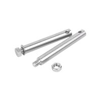 304 201 Stainless Steel Threaded Round Standoff Rods Conveyor Guardrail Support Connecting Pins for C-Rails